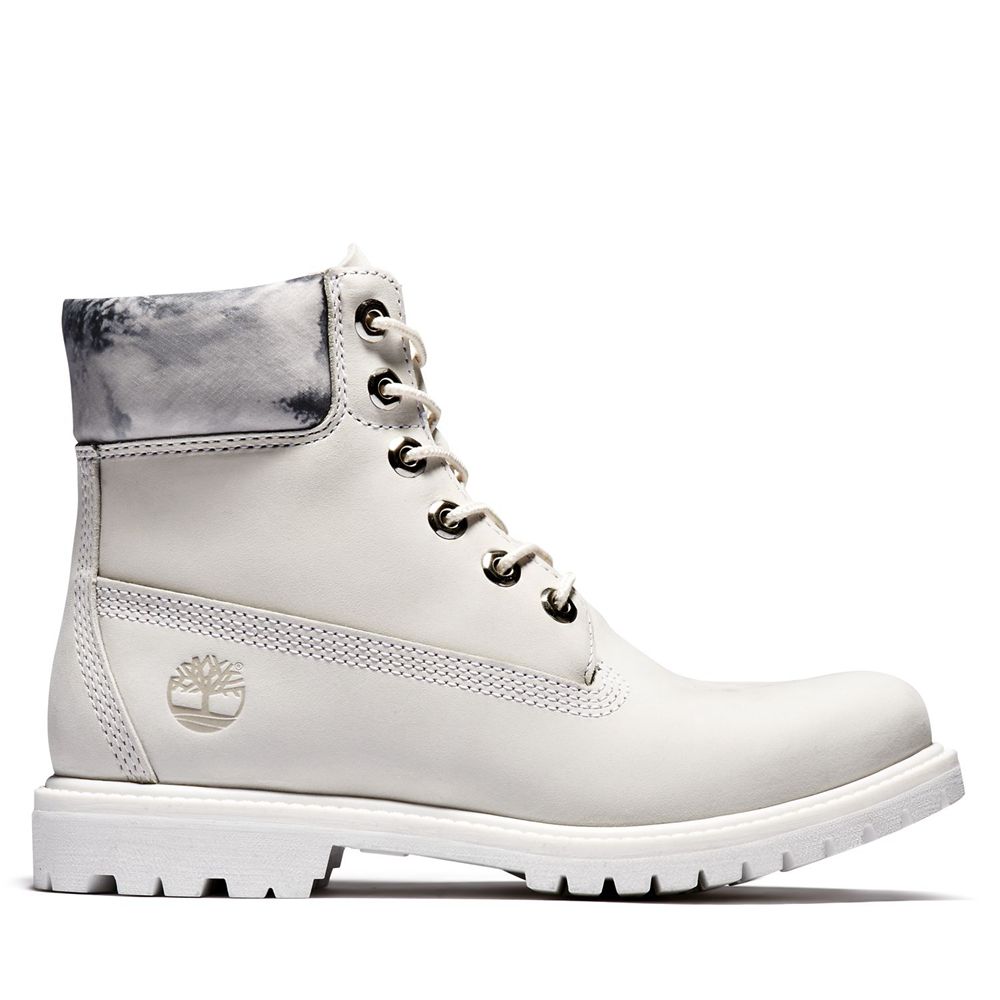 Botas 6-Inch Timberland Argentina Mujer - 6-Inch Premium Waterproof - Blancas - BQEZFA-597